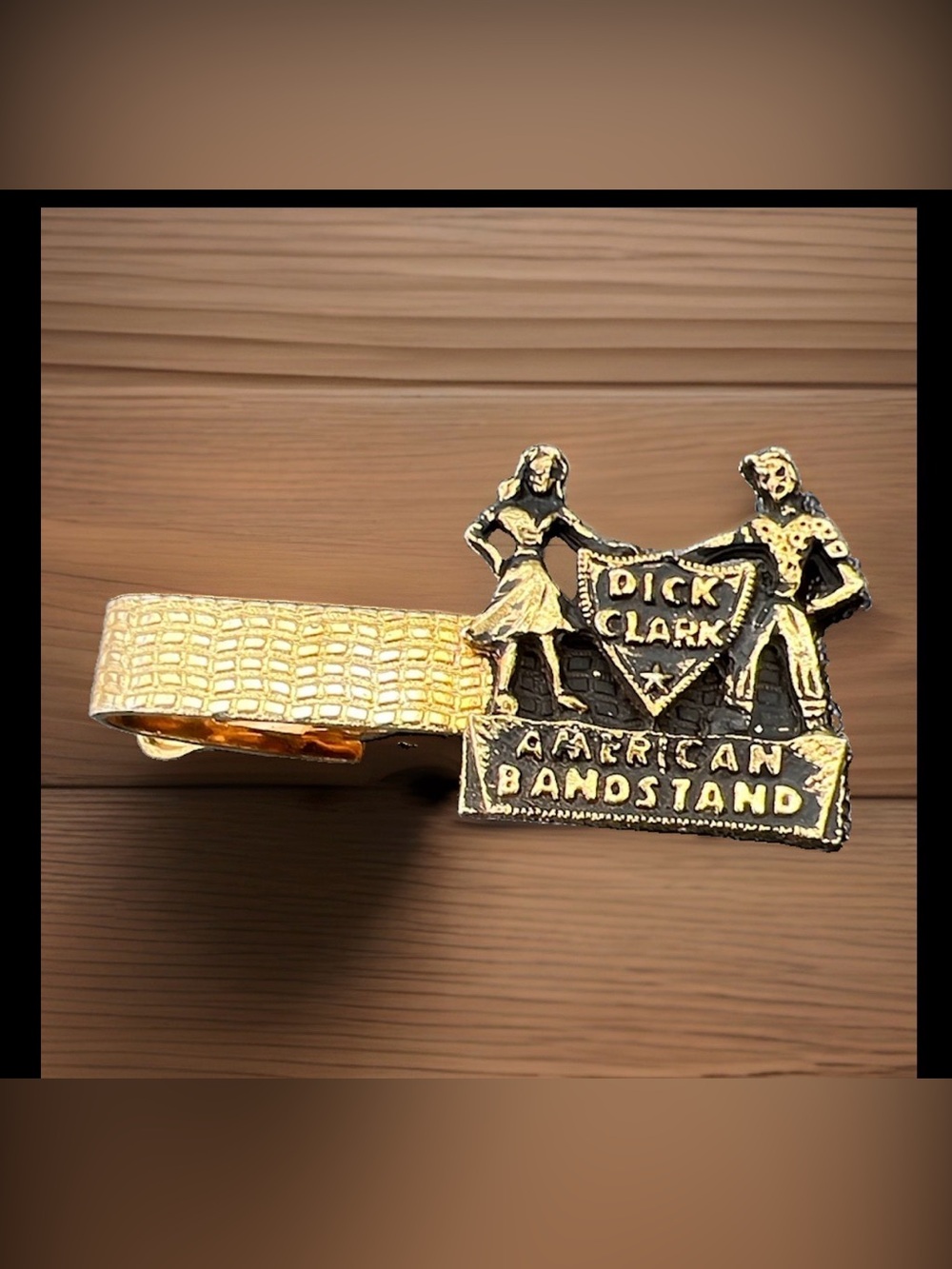 Dick Clark Tie Bar /Clip 1950s Silver And Gold Metal RARE American Bandstand